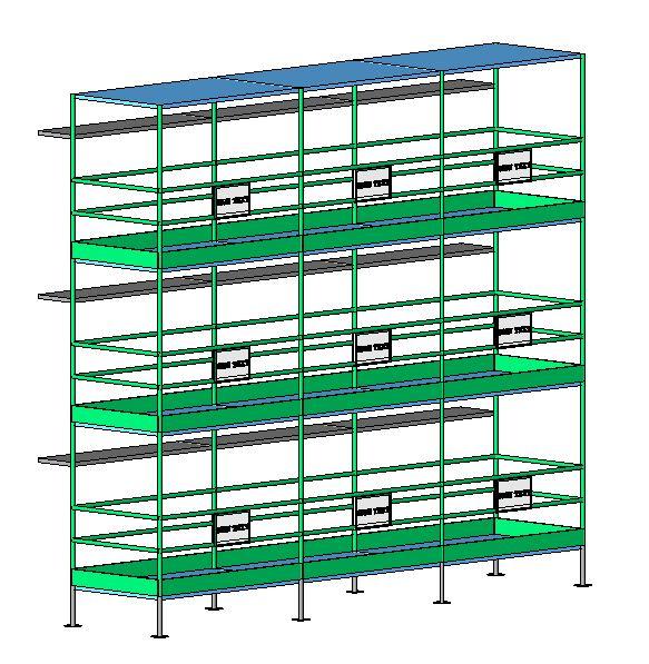 scaffold tower - multiple bays and levels
