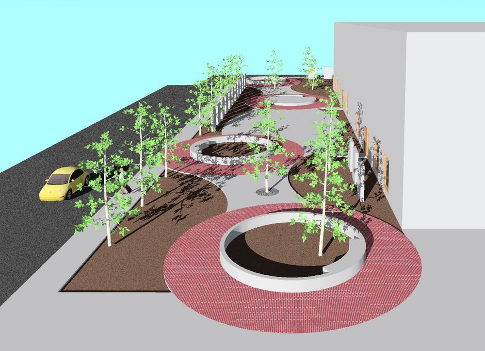 Landscape design for ST building