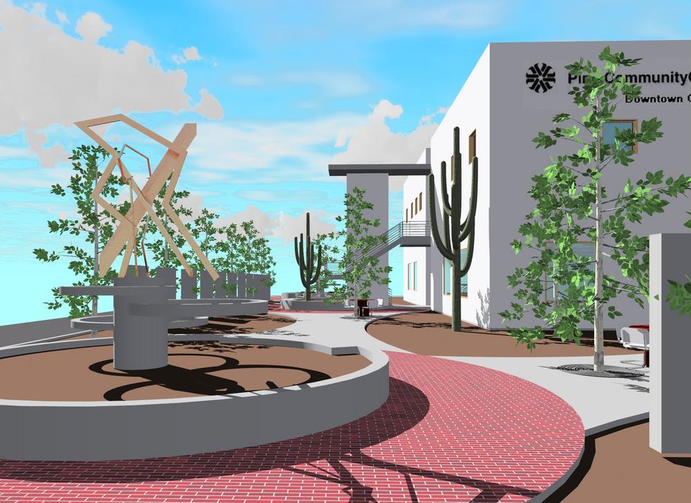 Landscape design for ST building