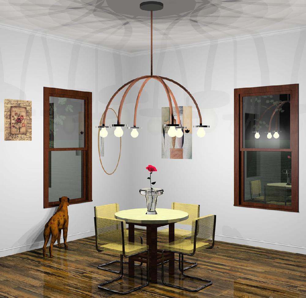 chandelier + doggie