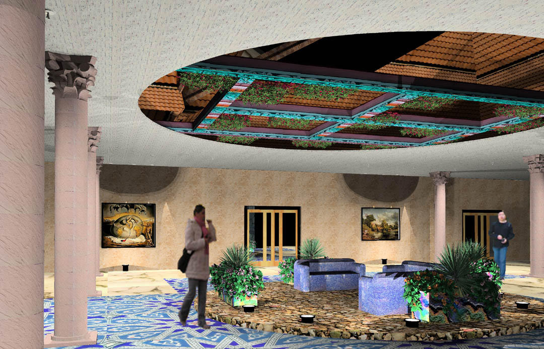 hotel lobby area