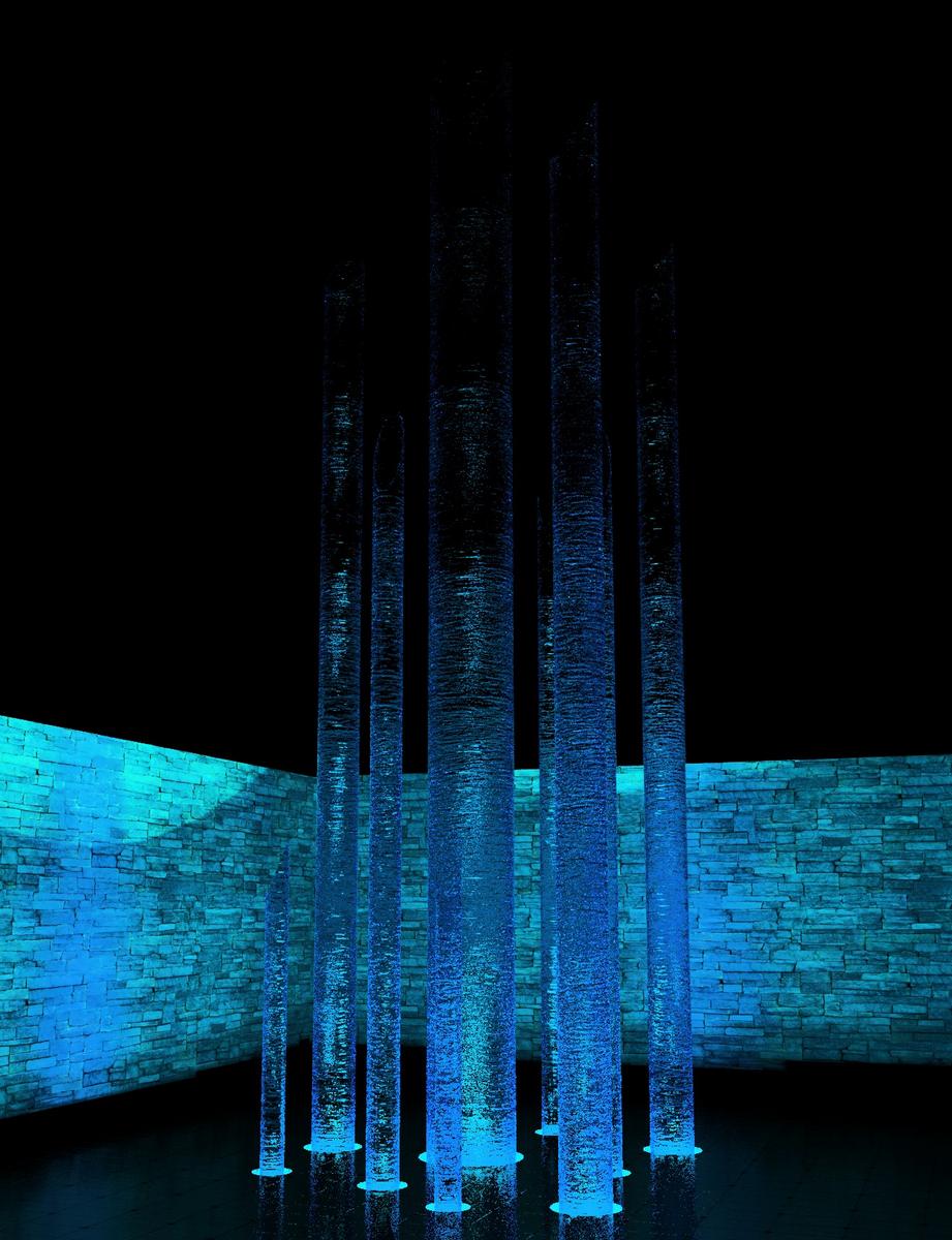 Glass Waterfall Art