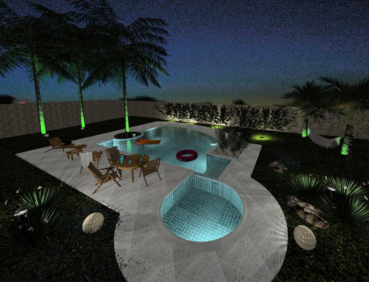 piscina vita à noite