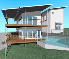 House on steep site