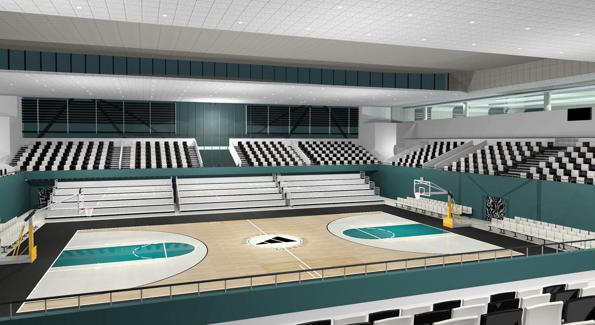 basketball stadium interior