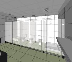 1 day work on a female toilet interior