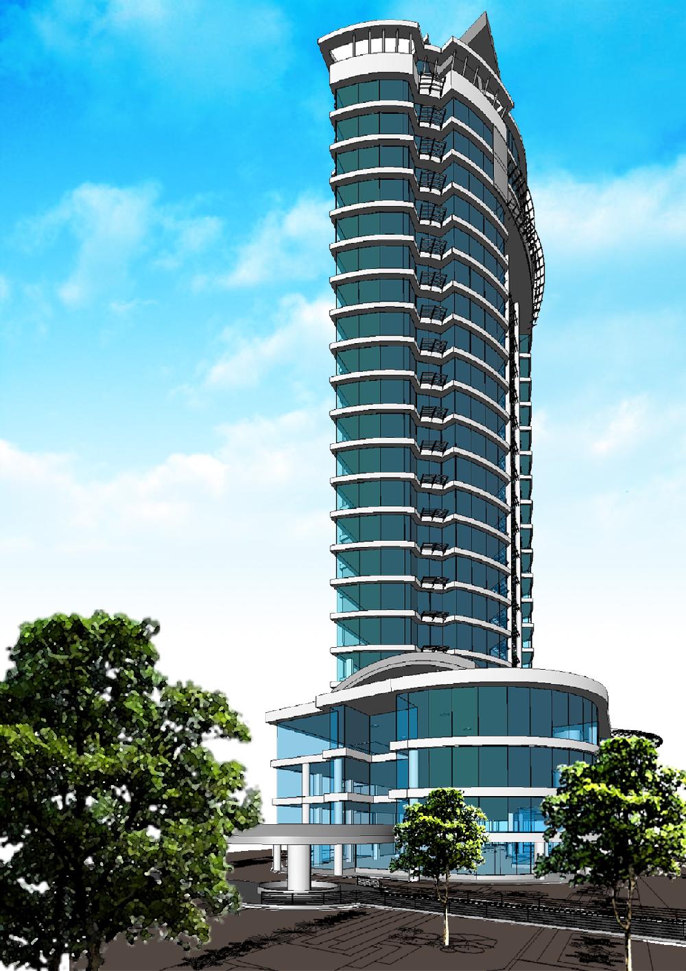 high rise building