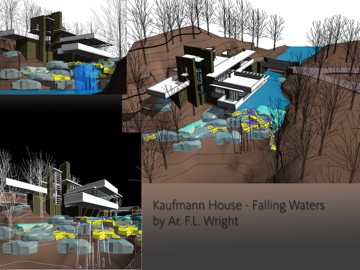 Kaufmann House- Falling waters in revit