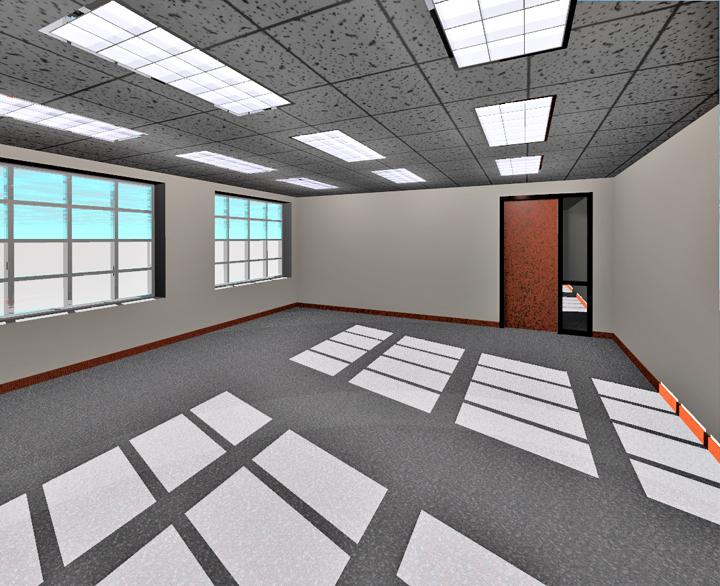 New space after demolition of walls