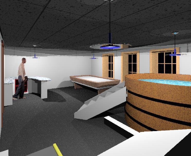 Bar room of house