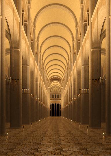 church by night
