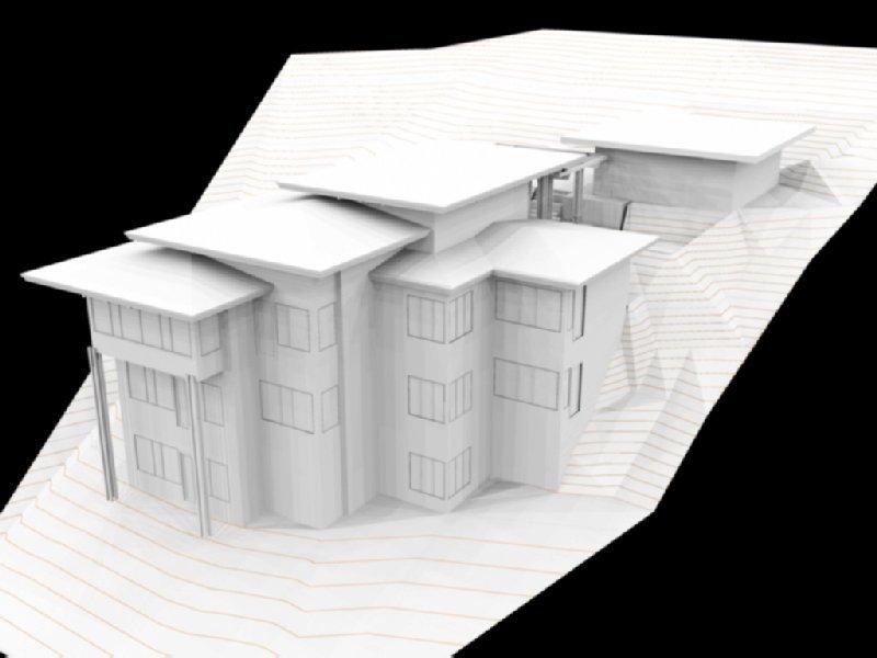house on a hillside