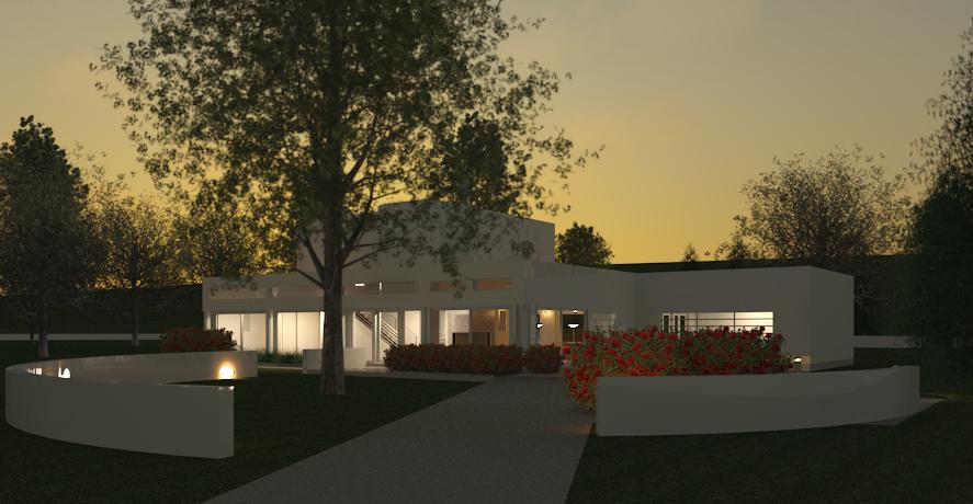 Glass House @ night