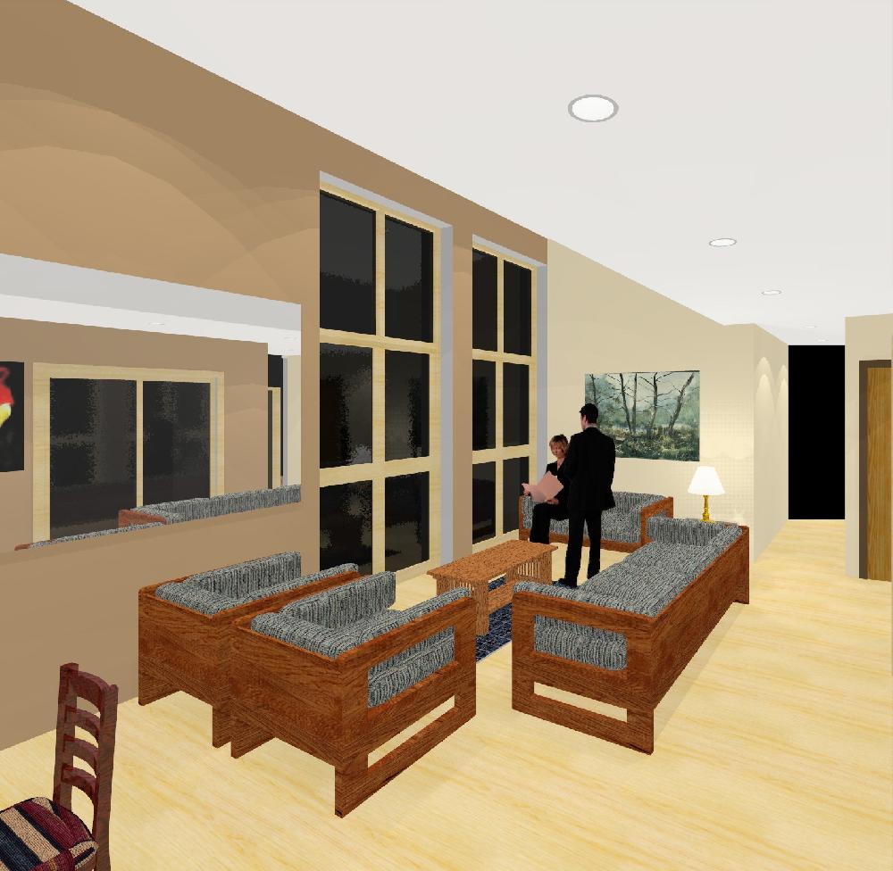 Our first interior perspective doen on revit