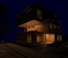 outside night
