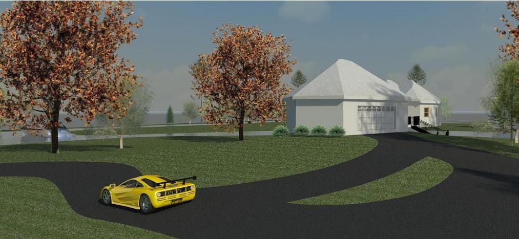 Driveway of house