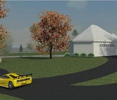 Driveway of house