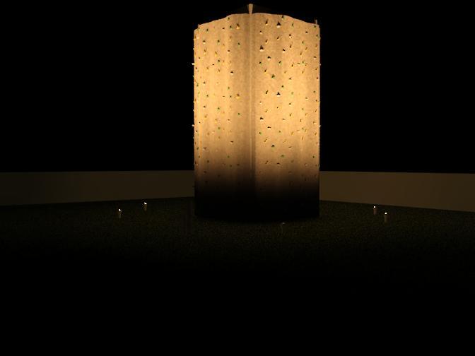 night climbing wall