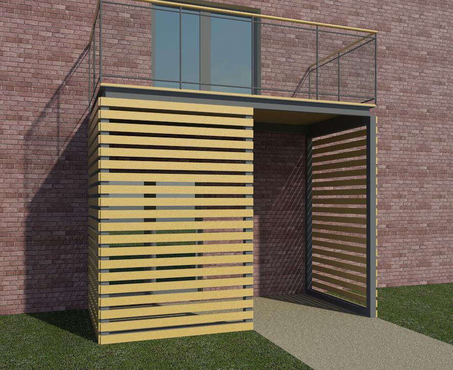 Rendered solar screen