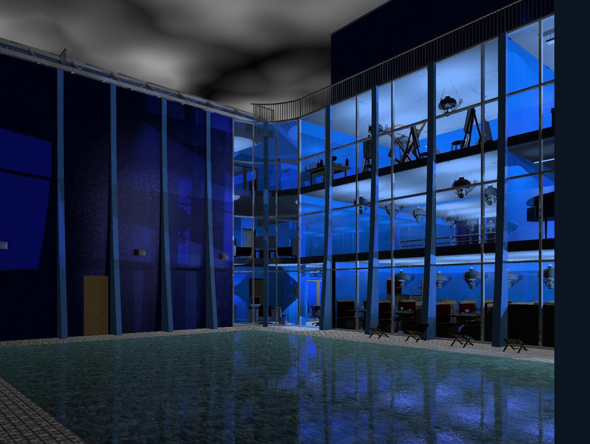 Cool Pool At Night
