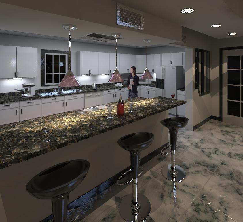 Bldg F kitchen view