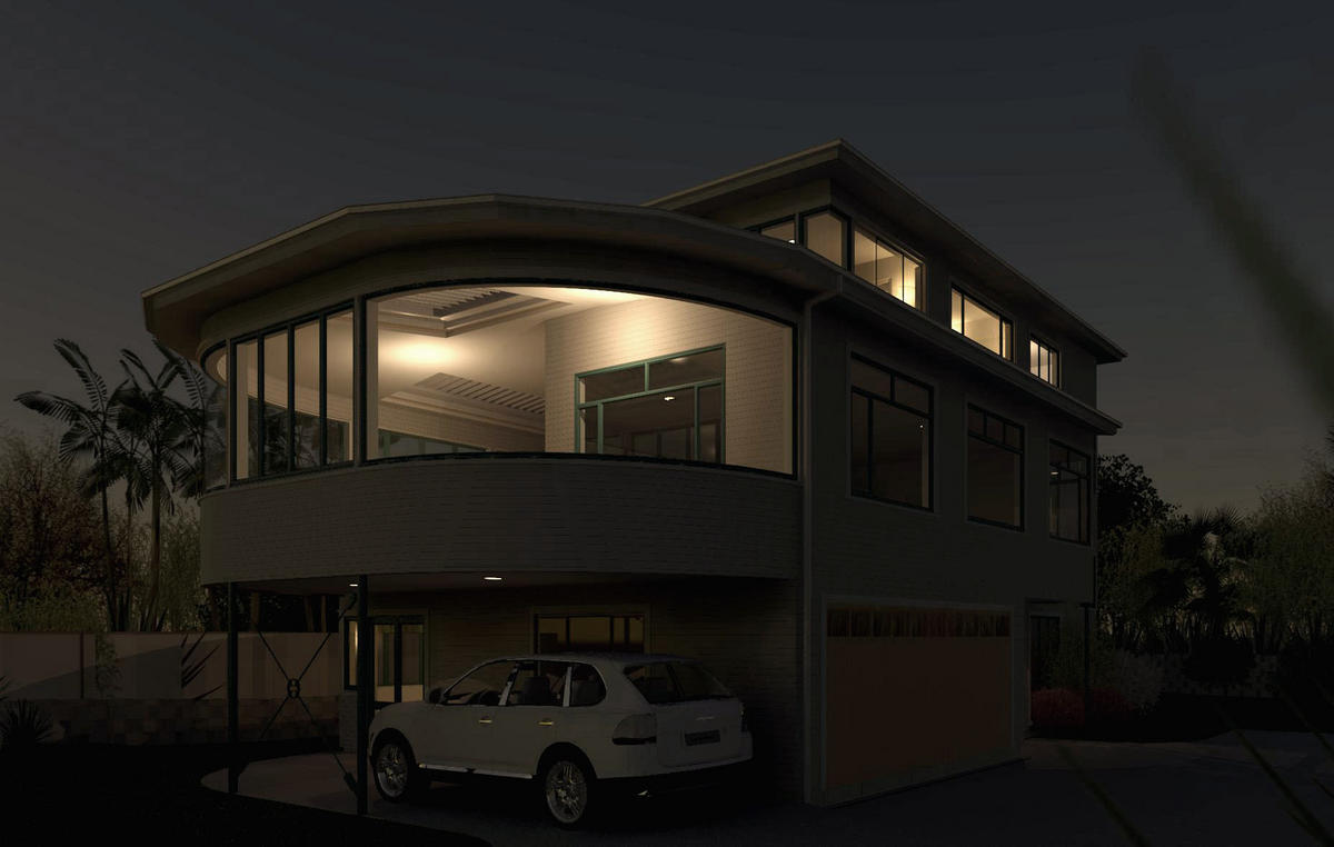 Night shot of reclad
