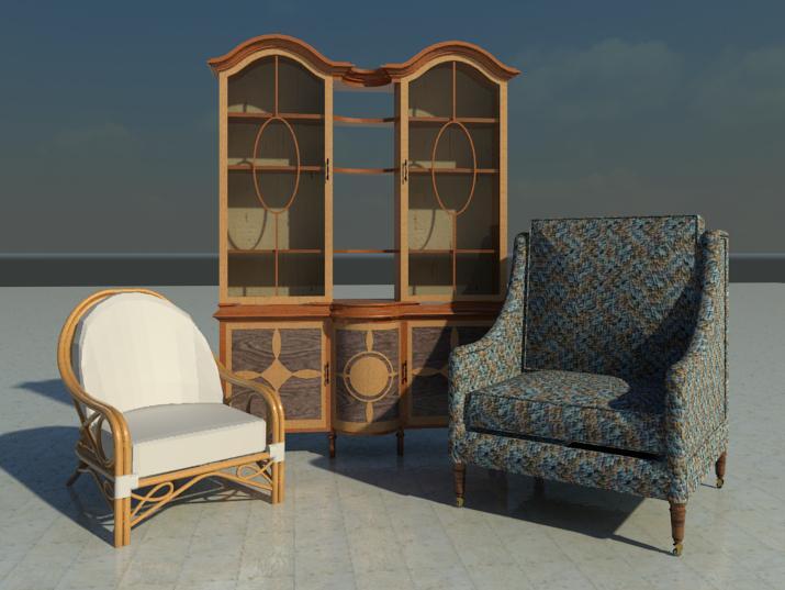 cabinet & sofa fur.