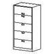 Lateral 5 Drawer Cabinet File