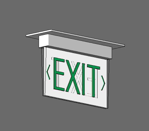 Exit Sign_Edge-Lit_Ceiling-Mount