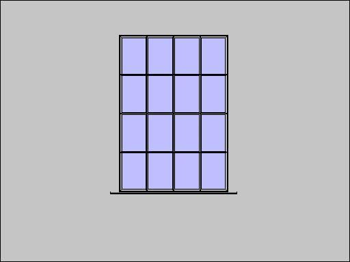 Window with thin mullions