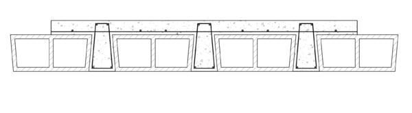 Ribbed slab Section with Reinf.