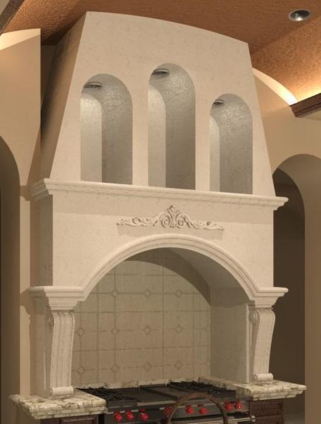 48" Cast Stone Range Hood