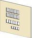 Awning and fixed glass panels multi window