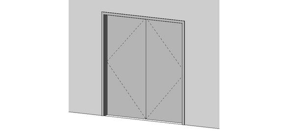 DOUBLE FLUSH DOOR W/ HM FRAME AND ADJUSTABLE DOOR SWING