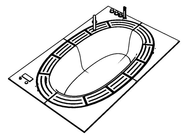 Teuco "Sorgente" built in bath tub