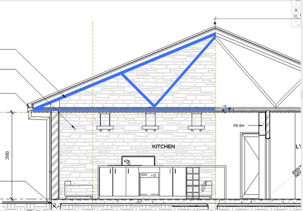 roof truss - half - parametric