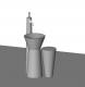 Pedastal Basin and soap dispenser