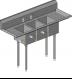 Three Bay Sink with 2 12" drain boards
