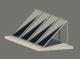 Concrete pad mounted solar panels