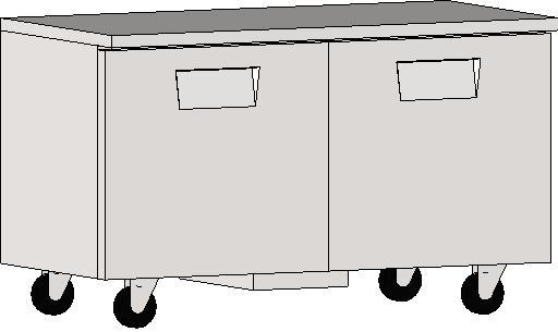 60 inch undercounter commercial refrigerator