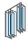 Curtain wall folding doors