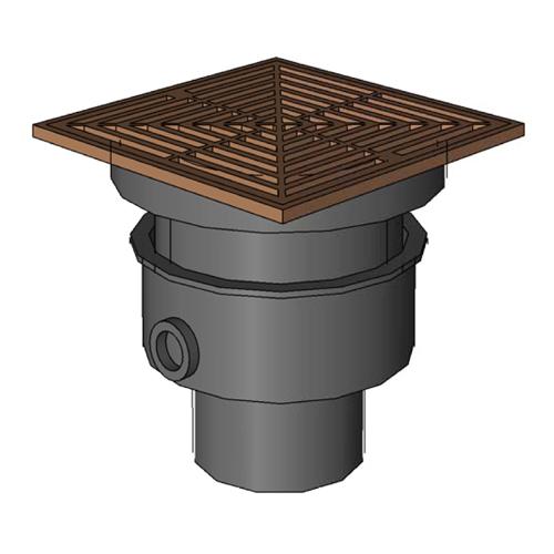 SIOUX CHIEF - FinishLineDrain™ AdjustableFloorDrain, OnGrade, Square