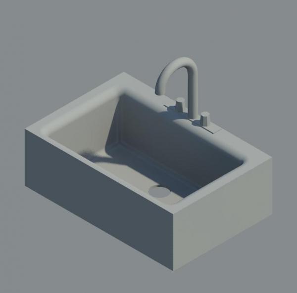 Small Sink with Faucet
