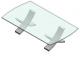 Glass Top Modern Chrome Table