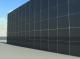 rectangular curtain panel at spider fixtures; Painel cortina com fixador