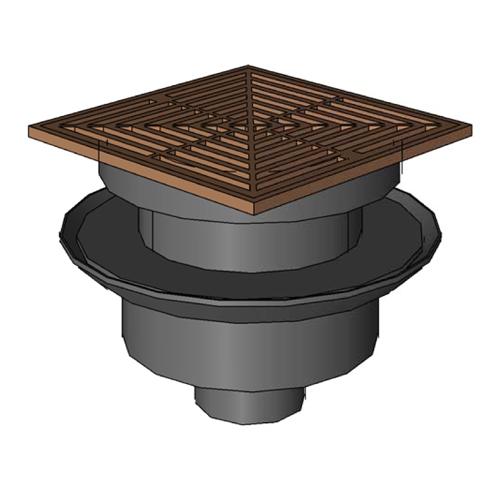 SIOUXCHIEF - FinishLine™ AdjustableFlashingDrain, AboveGrade, Square
