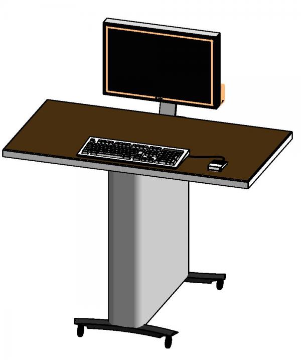 Computer Stand with monitor, key board and mouse