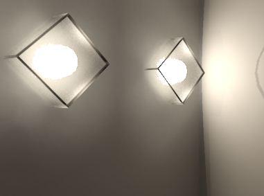 lighting/ luminaria para muro en forma de rombo