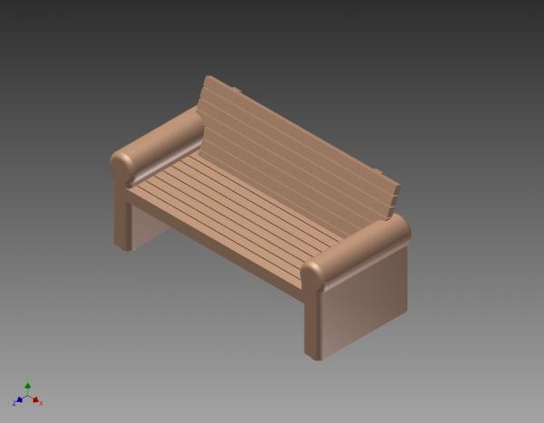 cherry wood 3 seat outdoor bench/sofa