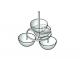 2 Tier Glass Chandelier